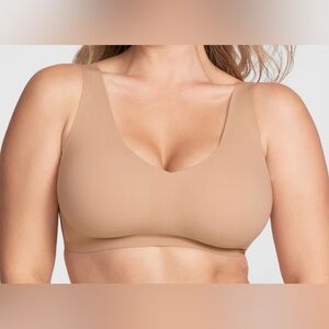 Honeylove Wireless Seamless‎ Bra XL 38D DD Nude Tan Beige Supportive Comfort Bra